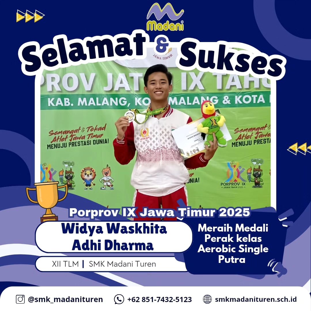 Medali Perak Kelas Aerobic Single Putra Porprov IX Jawa Timur 2025